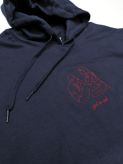 GIRL IN RED DRAWING HOODIE