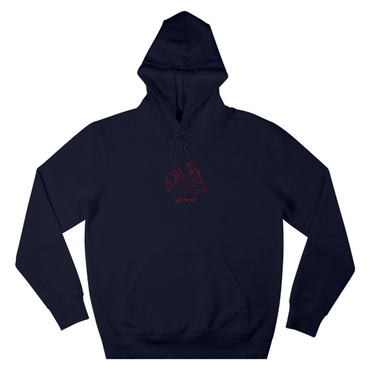 GIRL IN RED DRAWING HOODIE